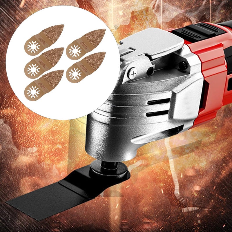 CNBTR 5Pcs Universal Carbide Oscillating Finger Sanding Pad for Oscillating Tool for Grinding Stone - Image 5